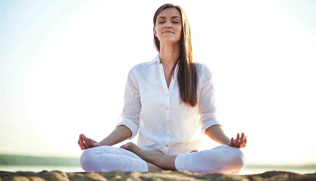 Woman meditating